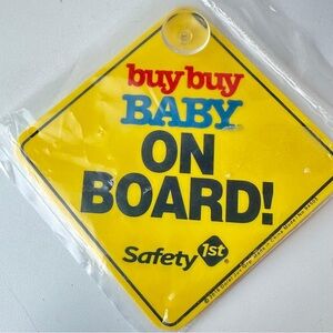 Safety 1st Baby Baby On Board Sign : Yellow Lot of 1 Suction cup    New In Bag